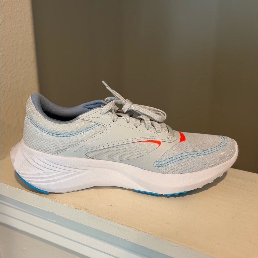 Reebok Energen Tech 2 Running Shoe Moon/ Orange/ Cyan Women’s Size 7.5 Tried On - Picture 7 of 10